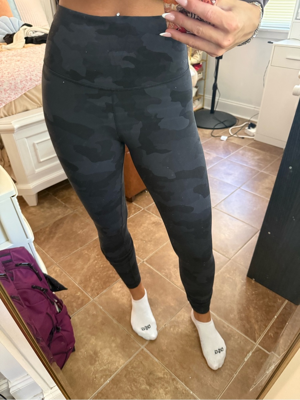 LuLuLemon Align 28” Black Camouflage High-Waist Leggings